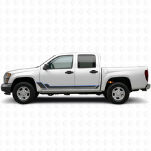 Angular Outline Door & Rocker Panel Vinyl Stripes for Chevrolet Colorado 1st Gen 2004-2012_3