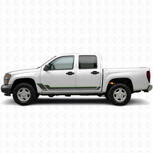 Angular Outline Door & Rocker Panel Vinyl Stripes for Chevrolet Colorado 1st Gen 2004-2012_4