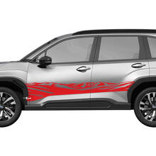 Mountains Side Doors Rocker Panel Racing Stripes Vinyl Decal Sticker for Subaru 4 3