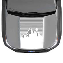 Mountains Sunset Hood Vinyl Stripes Sticker Decal Graphic for Subaru Forester 2