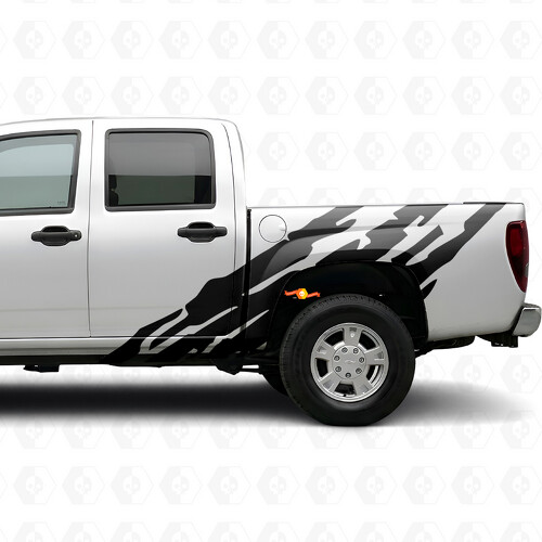 Jagged Door & Bedside Vinyl Stripes for Chevrolet Colorado 1st Gen 2004-2012