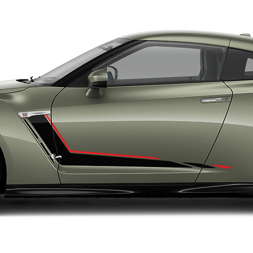 Side Doors Stripes Decal Kit for Nissan GT-R