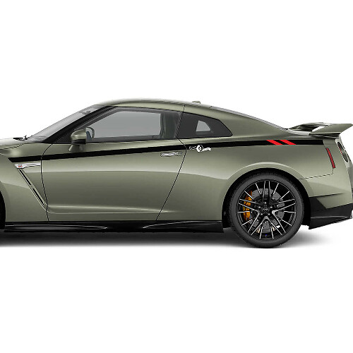 Bedside Racing Doors Stripes Decal Kit for Nissan GT-R