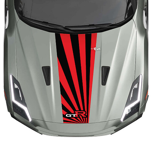 Rays Hood JDM Stripes Decal Kit for Nissan GT-R