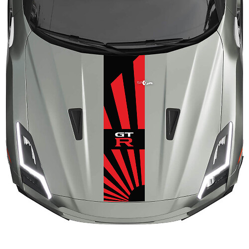 GT-R JDM Style Stripe Hood Vinyl Decal Sticker for Nissan GT-R