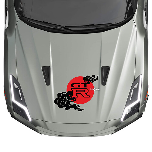 Hood JDM Stripes Decal Kit for Nissan GT-R 3