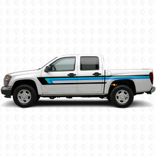 Retro Upper Beltline Door & Bedside Vinyl Stripes for Chevrolet Colorado 1st Gen 2004-2012_2
