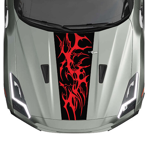 Hood Graphics Stripes Decal Kit 2 for Nissan GT-R