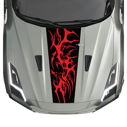 Hood Graphics Stripes Decal Kit for Nissan GT-R 2 color
