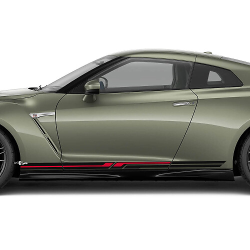 Side Doors Rocker Panel Graphics Decal Kit for Nissan GT-R 2 colors