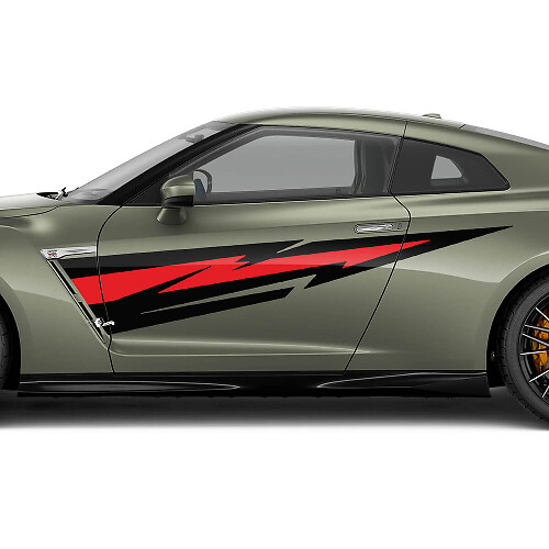Side Doors Graphics Decal Kit for Nissan GT-R 3