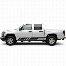 Slanted Racing Door & Rocker Panel Vinyl Stripes for Chevrolet Colorado 1st Gen 2004-2012_2