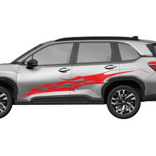 Side Doors Racing Stripes Vinyl Decal Sticker for Subaru Forester 1 3