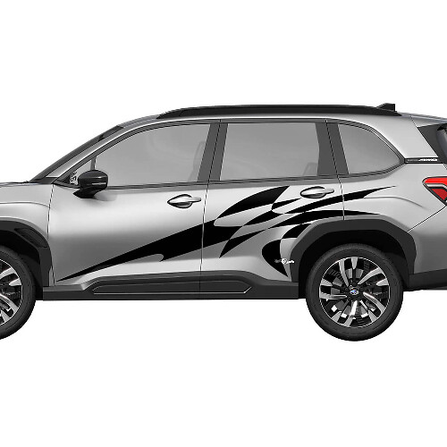Side Doors Racing Stripes Vinyl Decal Sticker for Subaru Forester 2