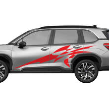 Side Doors Racing Stripes Vinyl Decal Sticker for Subaru Forester 2 3