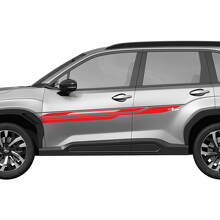 Side Doors Racing Stripes Vinyl Decal Sticker 2 Colors for Subaru Forester 3