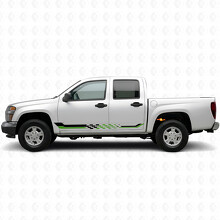 Checkered Racing Door & Rocker Panel Vinyl Stripes for Chevrolet Colorado 1st Gen 2004-2012_4