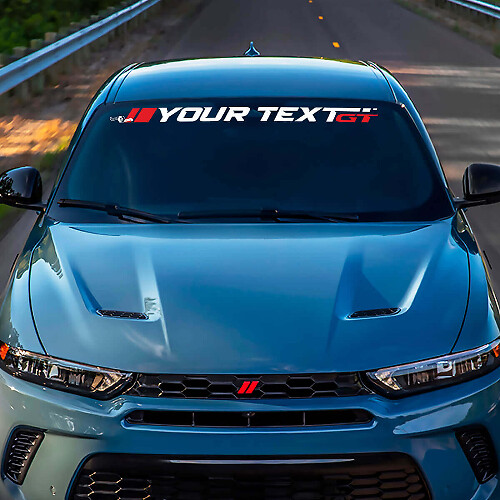 Custom Lettering Windshield Vinyl Decal For Dodge GT Hornet_1