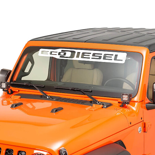 EcoDiesel Windshield Window Graphic Vinyl Decal Sticker for Jeep Wrangler