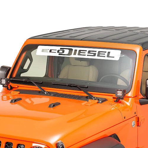 EcoDiesel Windshield Window Graphic Vinyl Decal Sticker 2 for Jeep Wrangler