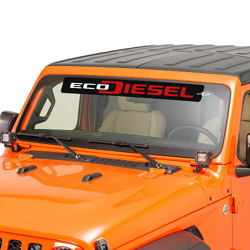 EcoDiesel Windshield Window Graphic Vinyl Decal Sticker 4 for Jeep Wrangler