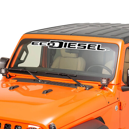 EcoDiesel Windshield Window Graphic Vinyl Decal Sticker 5 for Jeep Wrangler
