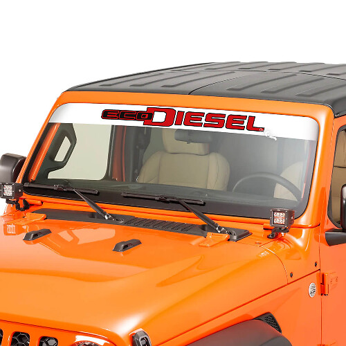 EcoDiesel Windshield Window Graphic Vinyl Decal Sticker 8 for Jeep Wrangler