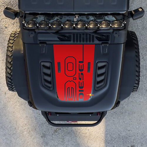 Hood 3.0 Diesel Jeep Graphic Vinyl Decal Sticker 1