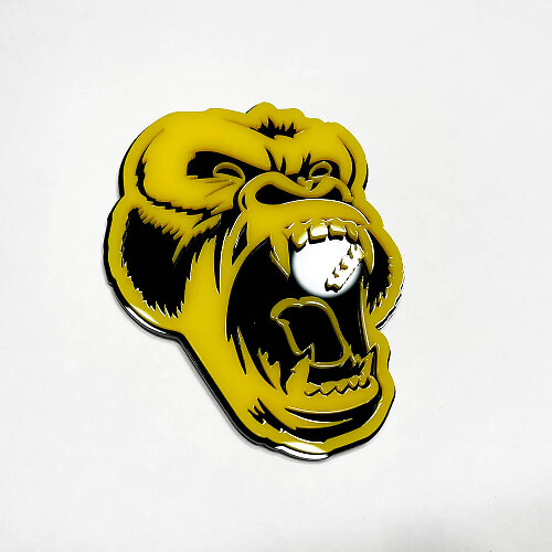Custom 3D Badge Angry Gorilla Fender Tailgate Front Grille Badges Emblem 3