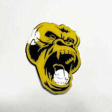 Custom 3D Badge Angry Gorilla Fender Tailgate Front Grille Badges Emblem 3 3