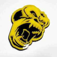 Custom 3D Badge Angry Gorilla Fender Tailgate Front Grille Badges Emblem 3 6