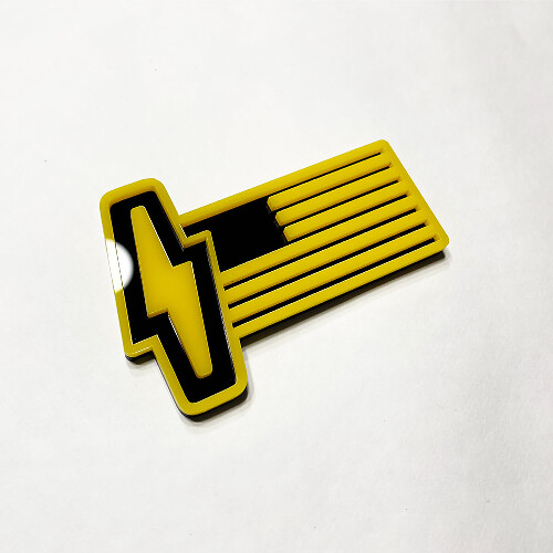 US Flag 3D Badge - Custom Fender Badges Emblem Yellow and Black for Ford 150 Lightning