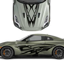 Tribal Graphics Hood and Side Vinyl Decal Kit for Nissan GT-R_2