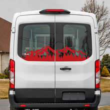Ford Transit Rear Window Mountains Forest Vinyl Decal Sticker 3