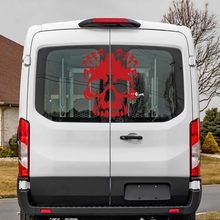 Ford Transit Rear Window Skull Vinyl Decal Sticker 3