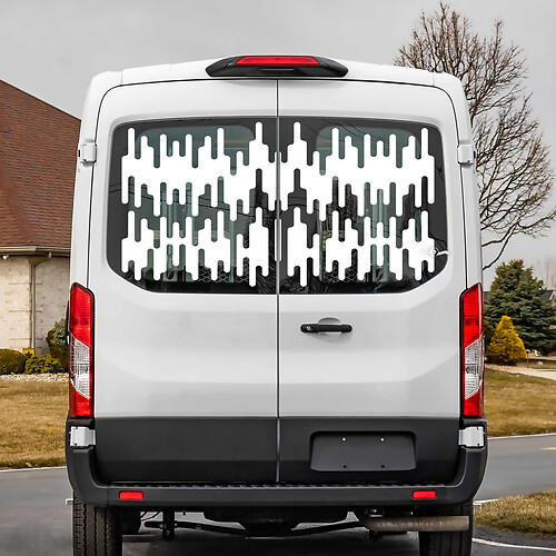 Ford Transit Rear Window Graphics Vinyl Decal Sticker