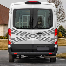Ford Transit Rear Checkered Graphics Vinyl Decal Sticker 2
