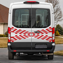 Ford Transit Rear Checkered Graphics Vinyl Decal Sticker 3