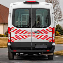 Rear Checkered Graphics Vinyl Decal Sticker for Musclecar Transit 3