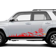Mountains & Compass Side Vinyl Decal Kit for Toyota 4Runner Tacoma Tundra_3