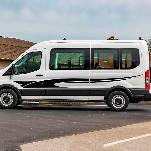 Tribal Side Doors Stripes Graphics Vinyl Decal Sticker for Ford Transit