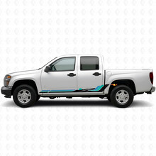 Retro Mountain Wave Door & Rocker Panel Vinyl Stripes for Chevrolet Colorado 1st Gen 2004-2012_2