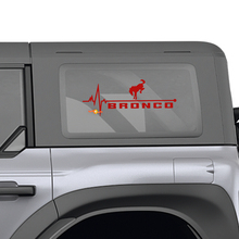 Ford Bronco Rear Side Window heart pulse love Graphics Decals  2