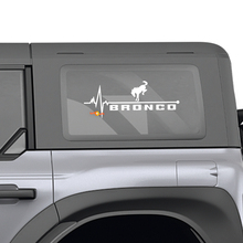 Ford Bronco Rear Side Window heart pulse love Graphics Decals  3