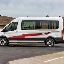 Ford Transit Stripes Gradient Side Doors Graphics Vinyl Decal Sticker 2 3