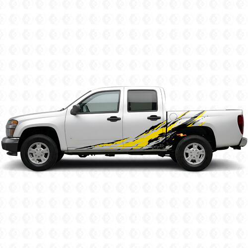 Distressed Splash Door & Bedside Vinyl Stripes for Chevrolet Colorado 1st Gen 2004-2012