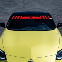 Windshield Z Checkered Stripe Decal Sticker for Nissan Z Sport 3