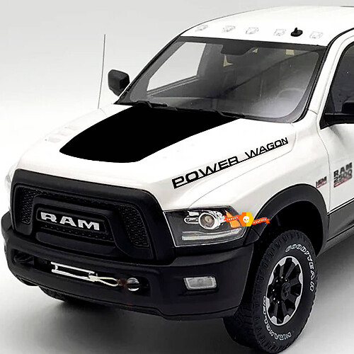 Power Wagon Style Blackout Hood Vinyl Decals Kit for Dodge Ram 2500
