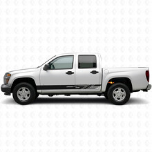 Diagonal Slot Door & Rocker Panel Vinyl Stripes for Chevrolet Colorado 1st Gen 2004-2012_2