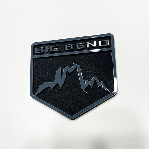 Bronco Big Bend Mountains Fender Badges Tailgate Emblem 3D Badge